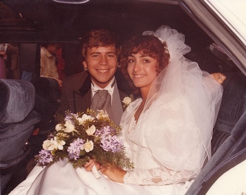 Author and his bride on their wedding day