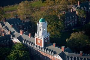 Drone view of Havard Campus