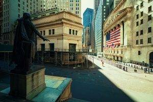 Wall Street is empty due to COVID