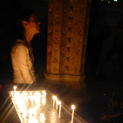 Woman in Church praying