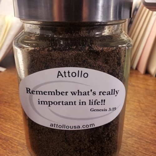 Attollo Jar of Dirt to remind us of our humanity